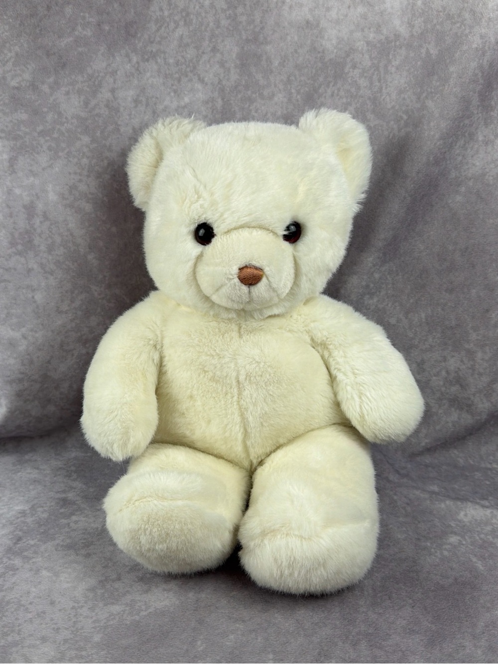 VTG 1983 GUND Tender Teddy White Plush Bear 18" Machine Washable